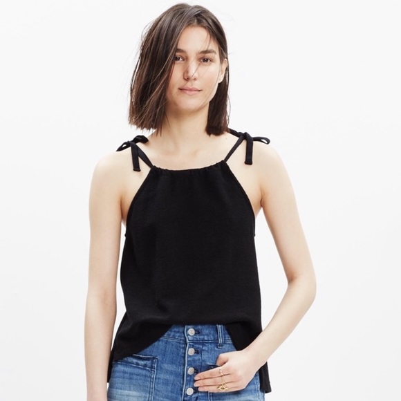 COPY - Madewell Tempo Tie Halter Tank Top - Picture 1 of 4
